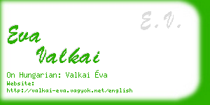 eva valkai business card