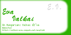 eva valkai business card